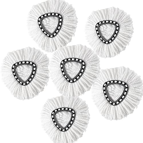 6PackMicrofiber Mop Head Refill Kit Replacement，Easy Cleaning Spin Mop Replacement Head，Mop Head Replacement Part for Floor Cleaning 。