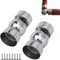 Set di 2 raccordi a giunto cardanico per corrimano in acciaio inox da 50 mm, connettori per tubo cortile, gomito articolato per balaustra, guardia corpo, guardrail