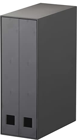 YAMAZAKI 6132 Halskette & Ohrringe Aufbewahrungskoffer, Schwarz, B 3,5 x T 6,9 x H 25,4 cm (8,8 x 17,5 x 25,3 cm), Turmturm große Kapazität, Aufbewahrung für Zubehör, Schubladen