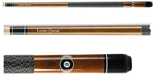 Ludomax Pool Billard Queue Eight-Ball mit individueller Gravur, Geschenk - Idee, Ahorn Oberteil und Griffband