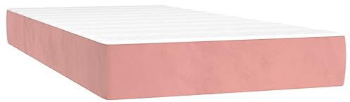 vidaXL Taschenfederkernmatratze Mittel Matratze Bett Matratzen Taschenfederkern Federkernmatratze Schaumstoffmatratze Rosa 90x190x20cm Samt
