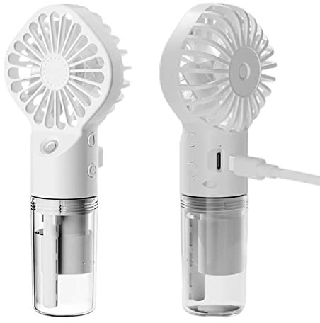 pologmase Ventilatore con Ventola nebulizzata a spruzzo d'Acqua,USB Ricaricabile Ventilatore Mister Portatile | Ventilatore per Uso Domestico, nebulizzatore d'Acqua, nebulizzatore, per Viaggi