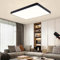JDONG LED Deckenlampe dimmbar mit Fernbedienung Große Deckenleuchte 72W Schwarz Rechteckig lampe Metall Modern Design Lamp für Wohnzimmer Schlafzimmer Esszimmer Arbeitszimmer Büro, Rechteck 65 * 43CM