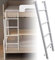 Ersatz-Schrägleiter für Etagenbetten, Metall-Seitenaufstiegsleiter für Wohnheim, Camper-Loft, Mehrzweck-Innendekorationsleiter, kompatibel mit Wohnmobilen, mit Haken 45/51/55/59 (Size : 130cm(51