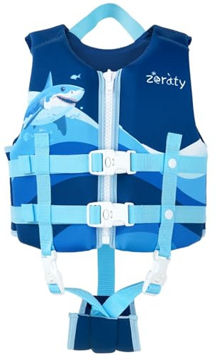 Zeraty Kinder Schwimmweste Schwimmen Jacke für Kleinkinder mit Einstellbare Sicherheits Straps Alter 1-9 Jahre / 22-88 lbs