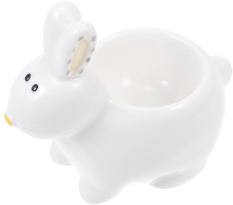 Garneck Easter Bunny Egg Tray Ceramic Egg Holder Decorative Separator Easy Clean