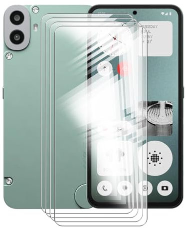 AQGGIIXY 4 Stück Schutzfolie für Nothing CMF Phone 1 (6.67) Displayschutzfolie, 9H Härte Folie HD Klar Schutzglas, Kratzfestnzer Anti-Bläschen gehärtetes Glas Schutz screen