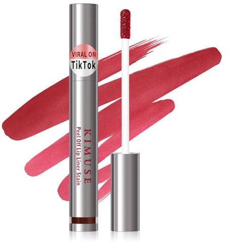 KIMUSE Peel Off Lip Liner Stain, Lápiz de contorno de labios extraíble, mate, impermeable, delineador de labios pelable de larga duración, delineador de labios extraíble