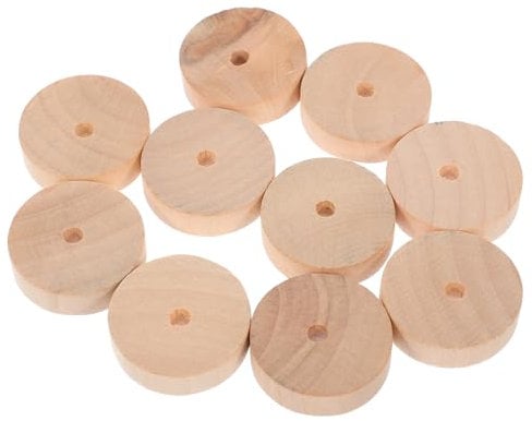 GRADENEVE 10stücke Kleine Holzräder Runde Spielzeugräder Holzräder Zum Basteln Handwerk Räder Für Kinderspielzeug
