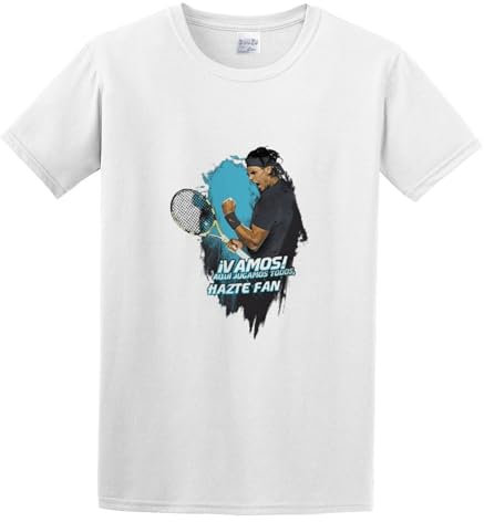 YXIAOJ Rafael Nadal Mens Tshirt Black Round Neck Short Sleeves Size XL