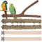 IATAHI Naturholz Vogel Sitzstangen,5pcs Natur Sitzstangen,Natur Sitzstangen Set,Vogel Spielzeug Sitzstangen Set,Stehend Vogelkäfig Zubehör,Für Vögel wie Wellensittich,Für Vogelkäfige Sitzstangen
