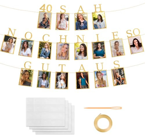 WenmthG Lustige Deko 40. Geburtstag Männer Frauen Banner - 40 sah noch nie so gut aus - Partyzubehör zum 40. Geburtstag