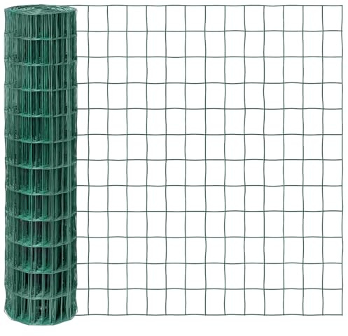 VOSS.garden 25m Gitterzaun 120cm Premium Maschendrahtzaun 100x75mm Gartenzaun Grün Wetterfest Punktgeschweißt