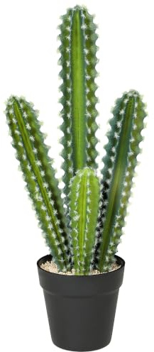 HOMCOM Cactus artificiale in vaso 53cm | Cactus colonna, pianta finta realistica, grande, decorazione ufficio casa, regalo di inaugurazione