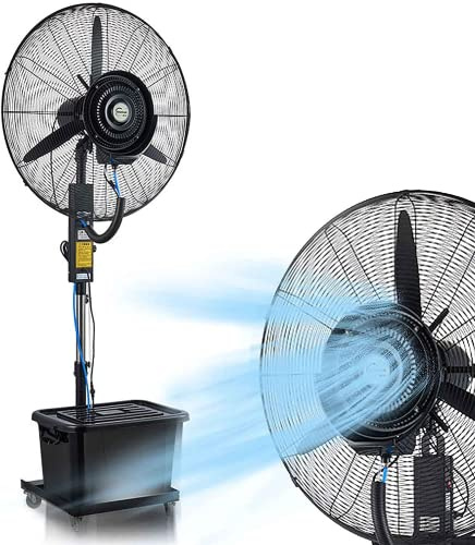 YDkjwjw Ventilatore industriale con raffrescamento a nebbia - Serbatoio 42L - Oscillazione 90° - Qualità professionale per interni ed esterni