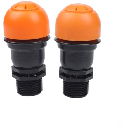 2X Rohrbelüfter DN 32-63 PP Belüftungsventil für Abwasser Entlüfter gegen Gluckern Druckausgleich Orange(1 inch)