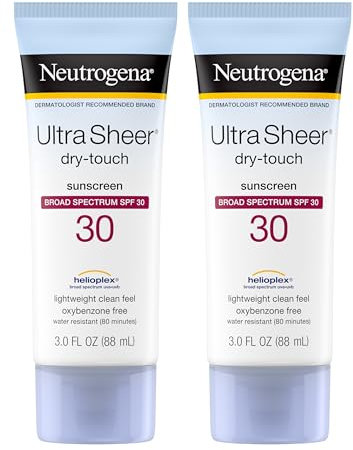 2x Neutrogena Ultra Sheer Sunblock SPF 30 (Sonnenschutz Lotion, wasserfest) aus USA