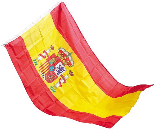 Unbekannt Pearl Drapeaux pour mâts Drapeau de : Pays Drapeau Espagne 150 x 90 cm en Nylon (Drapeau avec œillet)