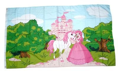 Flagge/Fahne Prinzessin Pferd 90 x 150 cm