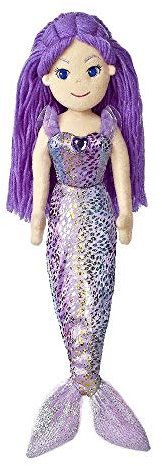 Aurora, 33065, Sea Sparkles Sirène Daphne, 46 cm, Peluche, Violet