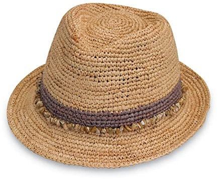 Wallaroo Damen Tahiti Bast-Sonnenhut Gr. Einheitsgröße, Taupe Band
