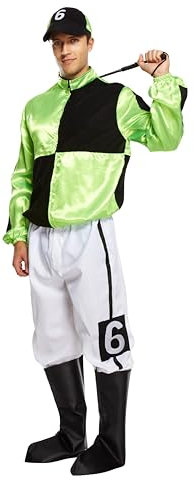 Costume da fantino nero/verde