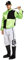 Costume da fantino nero/verde