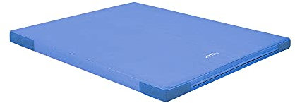 Grevinga® TÜV-Süd zertifizierte Turnmatte (VB 120) | 100 x 100 x 6 cm | BLAU | mit Klett- und Flauschecken