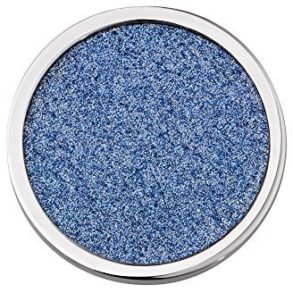 Quiges Silber Edelstahl Large Coin 33mm Blau glitzerndes Glitzern für austauschbare Anhänger Münzfassung Halskette