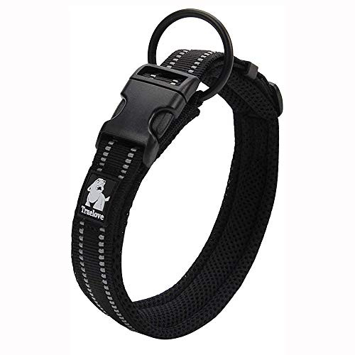 Truelove Dog Training Halsband tlc5011 Reflektierende Premium Accessoires aus Duraflex Schnalle Nylon schwarz,