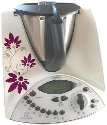Aufkleber für Vorwerk Thermomix TM31 St02 silbergrau/bordeaux