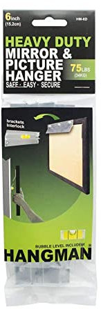 Hangman Produkte Heavy Duty Spiegel und Bild Aufhänger mit walldogs 6, andere, Mehrfarbig