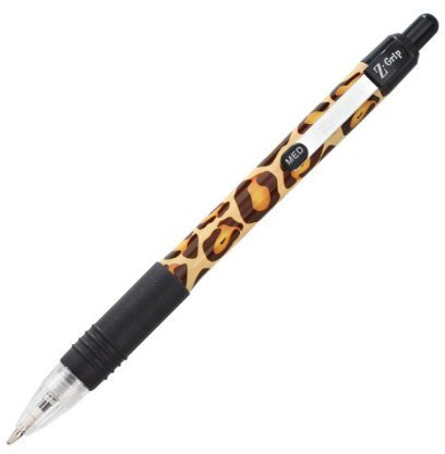 Zebra Z-Grip Funky Ballpoint Pen Pack of 12 Cheetah Print