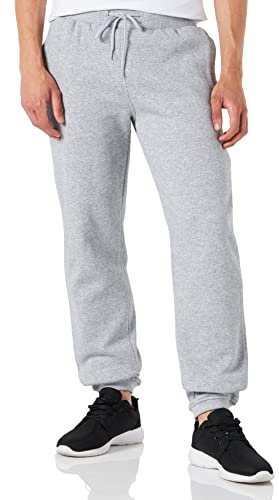 Build Your Brand Herren Heavy Sweatpants Sporthose,, per pack Grau (heather grey 00431), W(Herstellergröße: 56)