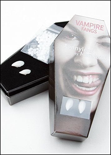 MeralenS Vampirzähne 'Blood Sucker' wiederverwendbar mit Abformmasse (Thermoplastik) - Perfekter Halt durch individuelle Anpassung