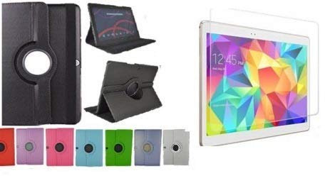 Theoutlettablet® Funda Giratoria 360º para Tablet Bq Aquaris M10 10.1 Book Cover Case Protección Delantera y Trasera Color Azul Oscuro + Protector Cristal Templado Tempered Glass