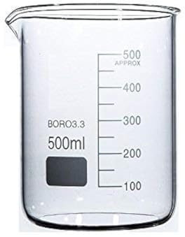Rocwing Boro 3.3 Glass Graduated Measuring Beaker for Lab or Kitchen (500ml)
