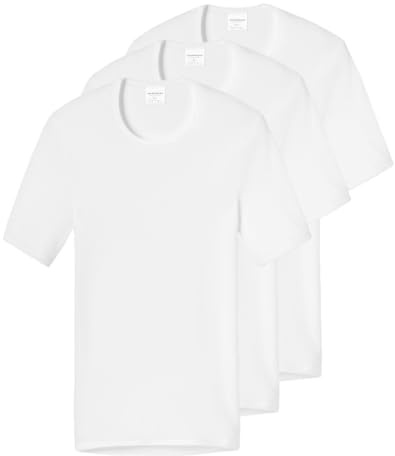 Schiesser - Original Classics Feinripp - Unterhemd/Shirt Kurzarm - 3er Pack (9 Weiß)