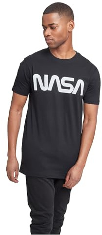 Mister Tee Herren NASA T-Shirt, black, Größe M