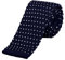 DonDon schmale Strickkrawatte 5 cm - dunkelblau navy gepunktet