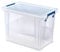 Bankers Box 18.5L Plastic Storage Box with Lids, ProStore Super Strong Stackable Plastic Storage Boxes (28 x 32 x 20 cm), Clear
