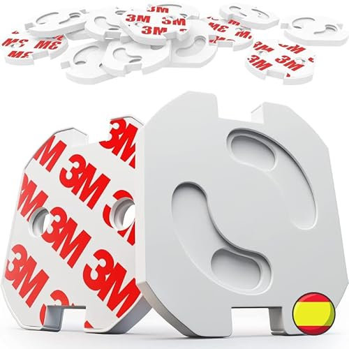HOMYBABY® [x20] Protector Enchufes para Bebes CERTIFICADO + REGALO EBOOK - Mecanismo de Giro + Adhesivo 3M - Kit Seguridad Infantil Hogar - Tapa Enchufes Bebe - Cubre Enchufes