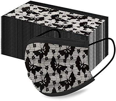 Yimidear 50 Pezzi Maschera Monouso 3 Strati Moda Maschere Antipolvere Personale con Orecchini Elastici