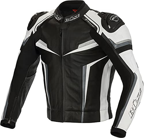 Büse Mille Motorrad Lederjacke, schwarz/weiß, 102