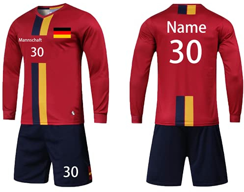 LAIFU personalisiertes fußball Trikot Kinder mit Namen Nummer Team und Logo torwarttrikot Herren Uns