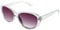 I-Sential Reading Sunglasses Womens Designer Translucent Clear Frame UV400 Sun Readers Tinted Glasses & Case 2.5