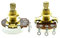 KAISH B25K Metrische Gitarren-Bass-Potentiometer in voller Größe, mit 18 mm Messingschaft, Linear-Tapentiometer, 2 Stück