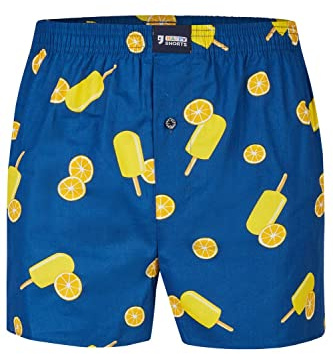 Happy Shorts Herren American Boxer Boxershorts Shorts Webboxer Summer EIS am Stiel - pelon Popsicle, Grösse:L, Präzise Farbe:EIS am Stiel - pelon Popsicle