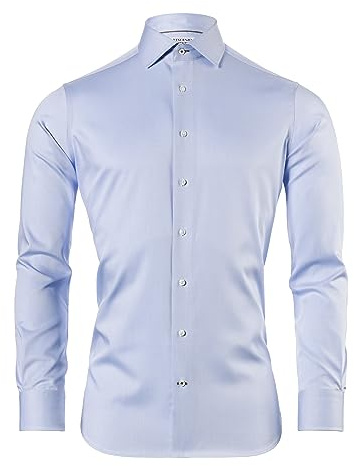 Vincenzo Boretti Camicia, Slim-Fit/Taglio Aderente, Twill - Non-Stiro