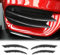 KUNGKIC Frontstoßstange Kühlergrille Lip Splitter Spoiler Compatible with Mercedes Benz C Klasse W205 2015-2018 Zubehör ABS Sport-Stil 4 Stück Coole Außendekoration (Kohlefaser)
